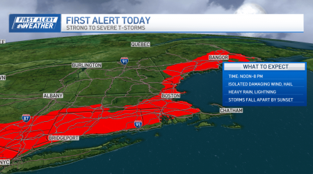 Severe thunderstorm warnings possible in MA, New England on Thursday