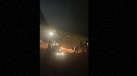 Boeing 737 catches fire and skids off the runway in Senegal
