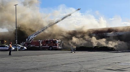 West Valley strip mall engulfed in flames, firefighter injured