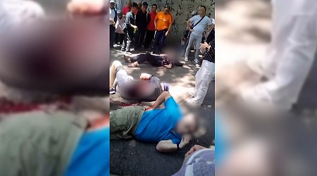 Video: Four US college tutors stabbed in northern China