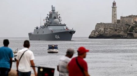 Russian warships reach Cuban waters ahead of military exercises in the Caribbean