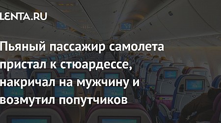 Пьяный пассажир самолета пристал к стюардессе, накричал на мужчину и возмутил попутчиков