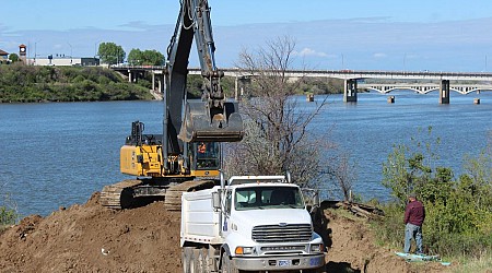 Work begins on Black Eagle Dam spillway project to stop build-up of river ice