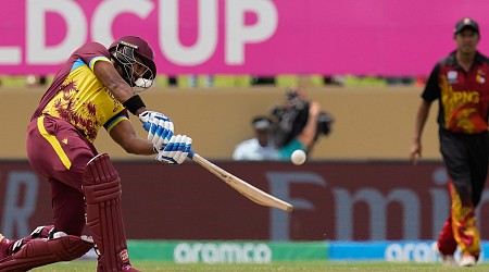 Russell and Chase to the rescue as West Indies beat PNG in T20 World Cup