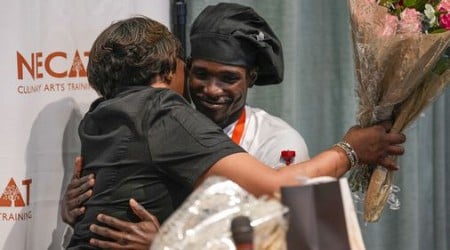 Haitian migrants graduate from culinary training program in Boston