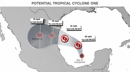 First tropical storm watch of hurricane season issued for South Texas and Mexico as storm takes shape