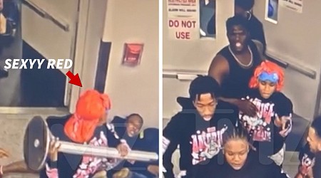 Sexyy Red on Video During Massive Brawl at Airport That Got Her Arrested