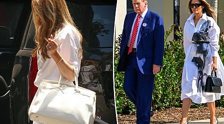 Melania Trump spotted out in NYC with $33K Birkin bag as Donald hits the campaign trail