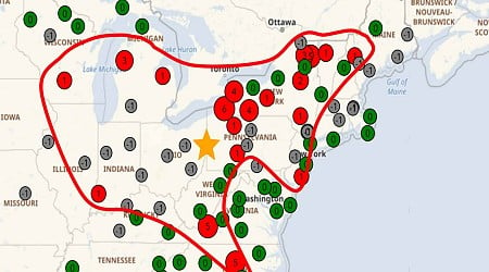 Maps Reveal Pollution Fallout From Ohio Train Derailment-With 16 States Hit