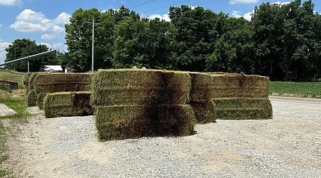 Central IL farmer nearly lost barn, hundreds of hay bales from high temperatures