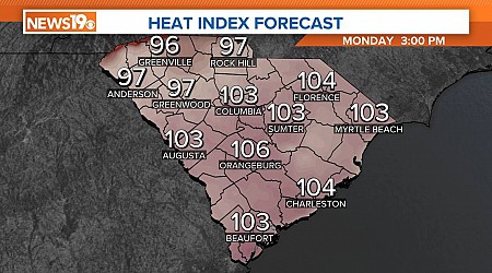 Heat and High Humidity Grip South Carolina this Week