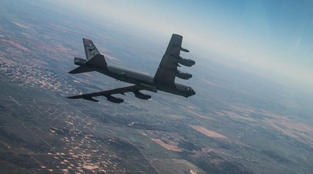 B-52 bomber crew picks up award for pulling their plane out of life-threatening 'catastrophic' failures at 1,200 feet