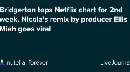 Bridgerton tops Netflix chart for 2nd week, Nicola's remix by producer Ellis Miah goes viral