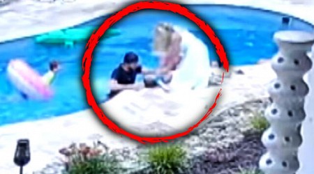 Hero Dad Jumps in Pool to Rescue 2-Year-Old Daughter