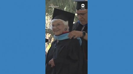 WATCH: 105-year-old Stanford University student earns master's degree