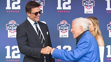 WATCH: Tom Brady receives another massive ring upon induction into Patriots Hall of Fame