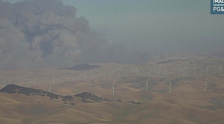 California Firefighters Battle Wind-Driven Wildfire East of San Francisco