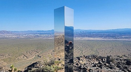 Gleaming monolith pops up in Nevada desert, the latest in a series of quickly vanishing structures