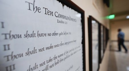 Lawsuit challenges new Louisiana law requiring classrooms to display the Ten Commandments