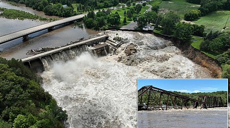 Minnesota's Rapidan Dam breach destroys buildings and roads