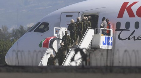 UN-backed contingent of foreign police arrives in Haiti as Kenya-led force prepares to face gangs