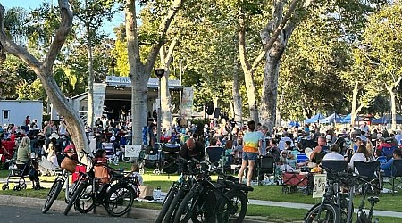 In L.A. suburbia, they tuned out Biden-Trump with a concert in the park.