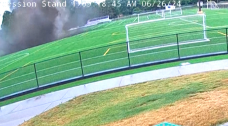 Giant Sinkhole Swallows the Center of a Soccer Field in Illinois