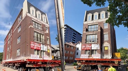 Un hombre se empeñó en mudarse con el edificio a cuestas: el capricho de mover 400 toneladas le ha costado una fortuna