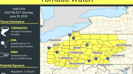 Tornado watch issued for parts of Pennsylvania, including Centre County. What to know