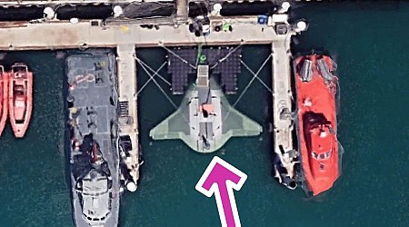 Huge US military 'Manta Ray' sea drone spotted on Google Earth at California naval base