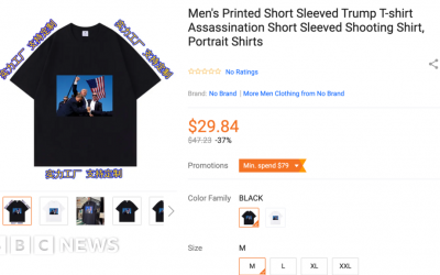 T-shirts showing Trump after shooting pulled in China
