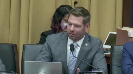 "Australia, Brazil, Cambodia": Rep. Eric Swalwell lists countries Trump would be barred from entering as a felon.