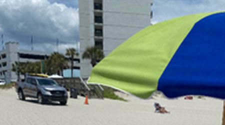 Pic captures beachgoer minutes before she was run over by Horry police truck. Woman named