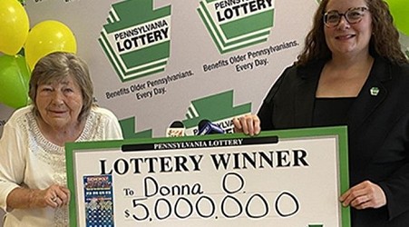 Pennsylvania woman wins $5M from birthday lottery ticket