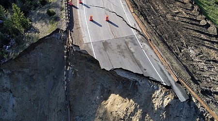 ‘Catastrophic’ landslide closes critical mountain highway between Wyoming and Idaho