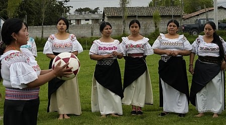 Indigenous women in Ecuador take on soccer by inventing a sport: handball in traditional skirts