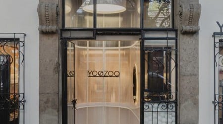 Translucent tube forms Mexico City boba tea shop by Worc Studio