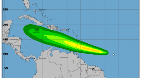 Early in the hurricane season, an unusually strong storm moves through the Caribbean