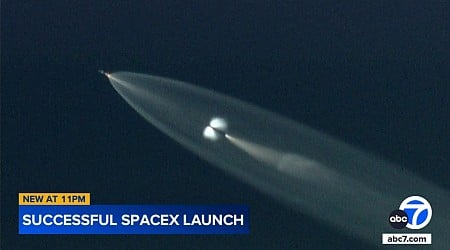 See it again! SpaceX launches another Falcon 9 rocket, creating bright plume in SoCal skies