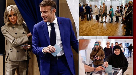 French voters flock to polls in high-stakes election as support for hard right parties grows