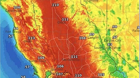 With Sacramento scorching, these weather maps show scale of Northern California heat wave