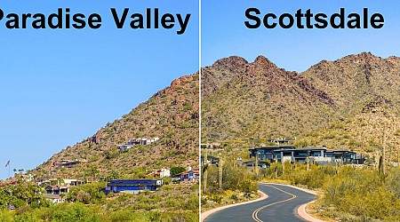 Scottsdale and Paradise Valley are both in Arizona's millionaire hub, but it's clear why one suburb is more expensive than the other.