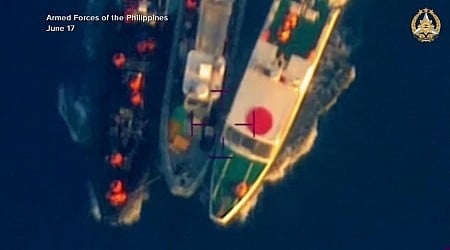 WATCH: Chinese coast guard collides with Philippine ship in disputed South China Sea