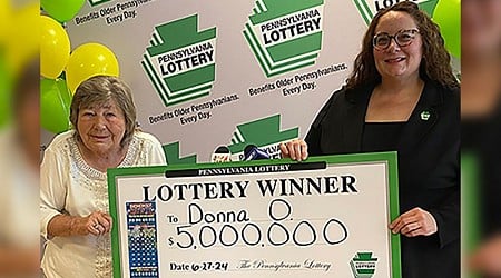 Pennsylvania lottery: 75-year-old woman wins $5 million scratch-off after completing cancer treatment