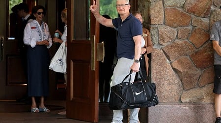 Apple CEO Tim Cook and Software Chief Eddy Cue Attend Sun Valley Conference