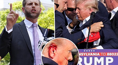 Eric Trump speaks out after dad Donald is shot at rally