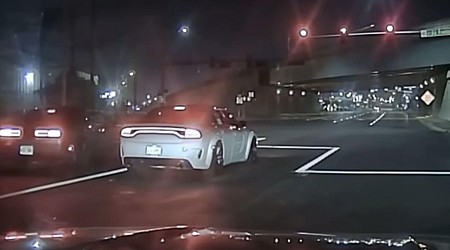 Police Car Is No Match For Dodge Hellcat