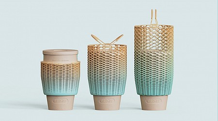 Accordion paper cup concept makes carrying coffee easier and more sustainable