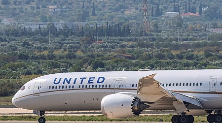 A United Airlines Airbus jet had to turn around after a piece of its engine lining fell off during takeoff