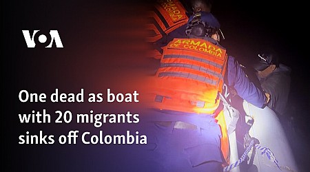 One dead as boat with 20 migrants sinks off Colombia